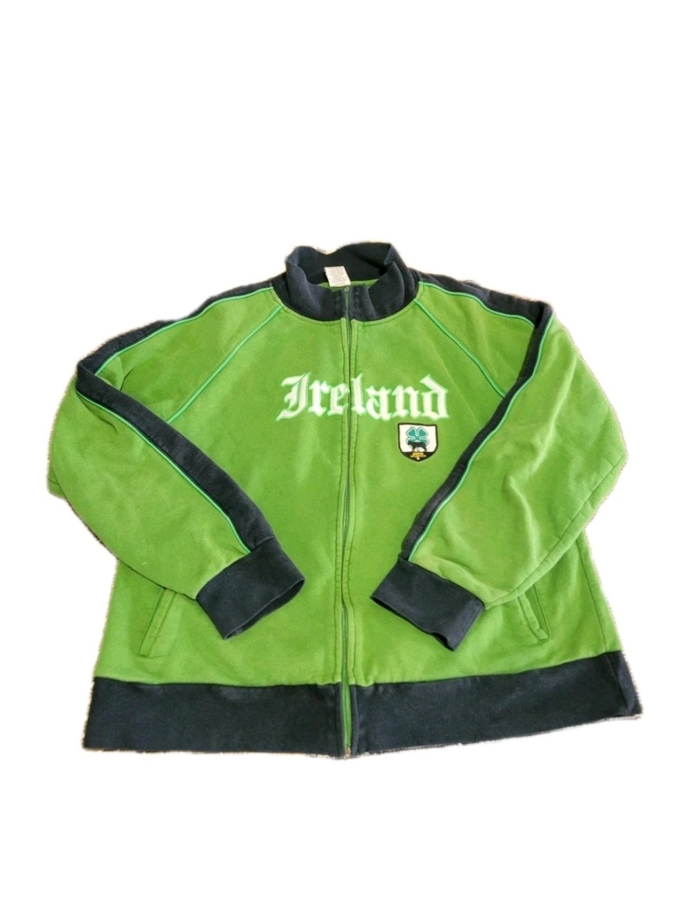 Vtg ROMA ATLETICA Ireland Futbol Soccer Track Jacket Mens L Green